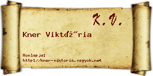 Kner Viktória névjegykártya